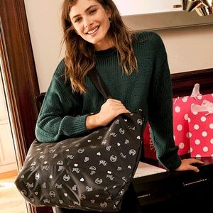 NWT VS Pink tote bag- black and silver
